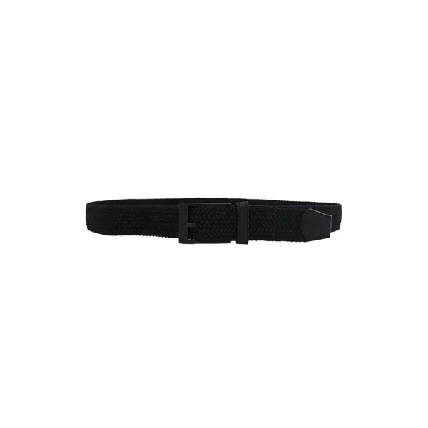 Cinturón minimalista negro tejido - Imagen 3