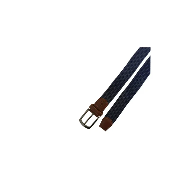 Cinturón minimalista azul - miel tejido - Imagen 3