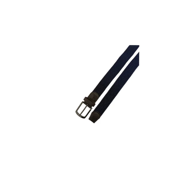 Cinturón  Minimalista azul - café tejido - Imagen 3