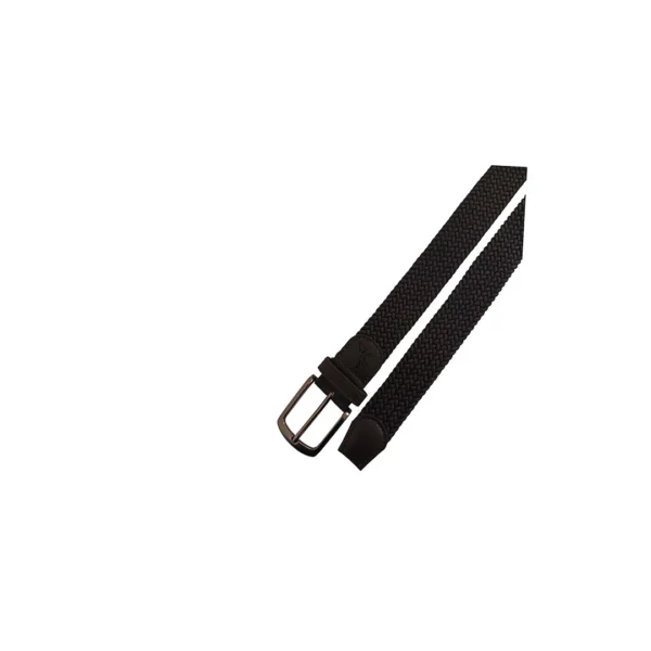 Cinturón minimalista café tejido - Imagen 3