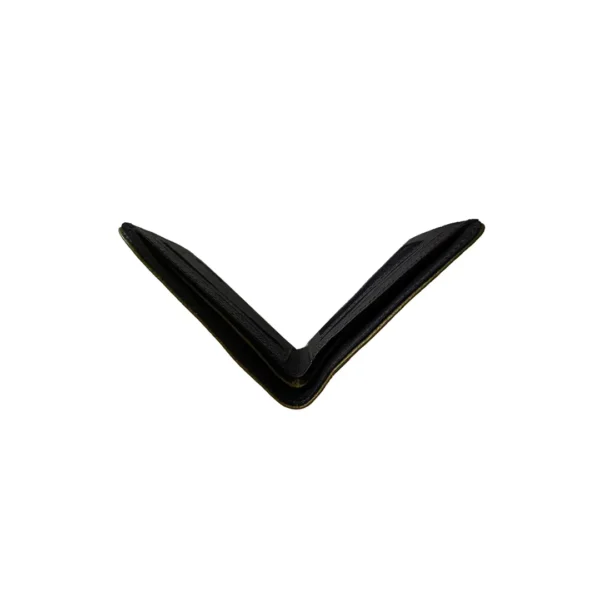 Billetera de Cuero para Hombre - Negro Verde Musgo Diseño Prisma - Imagen 3
