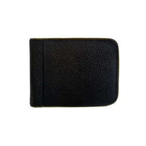 Billetera de Cuero para Hombre - Negro Verde Musgo Diseño Prisma